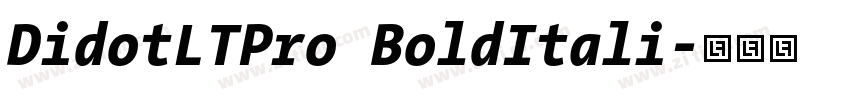 DidotLTPro BoldItali字体转换